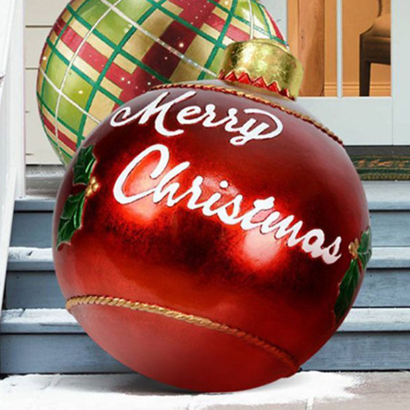 Jolly Giant: Inflatable Christmas Ornament Ball for Festive Cheer