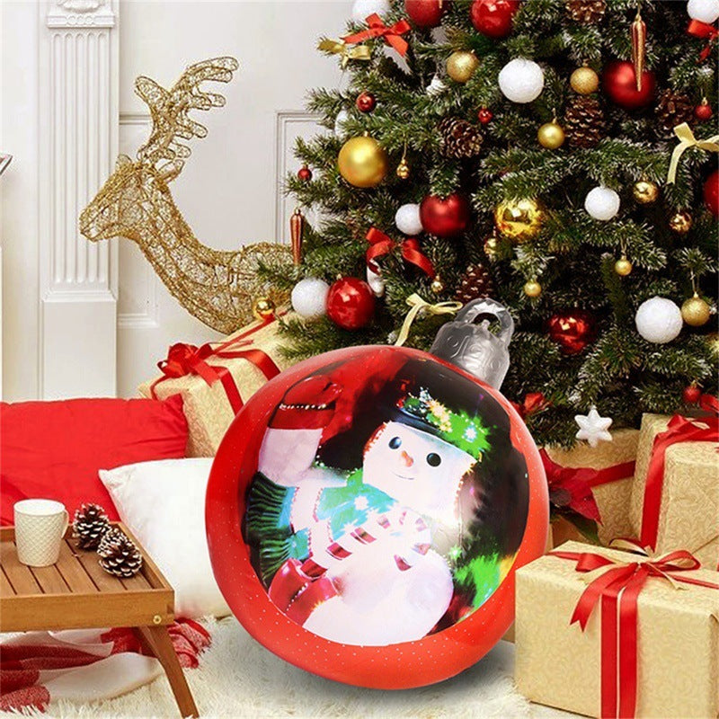 Jolly Giant: Inflatable Christmas Ornament Ball for Festive Cheer