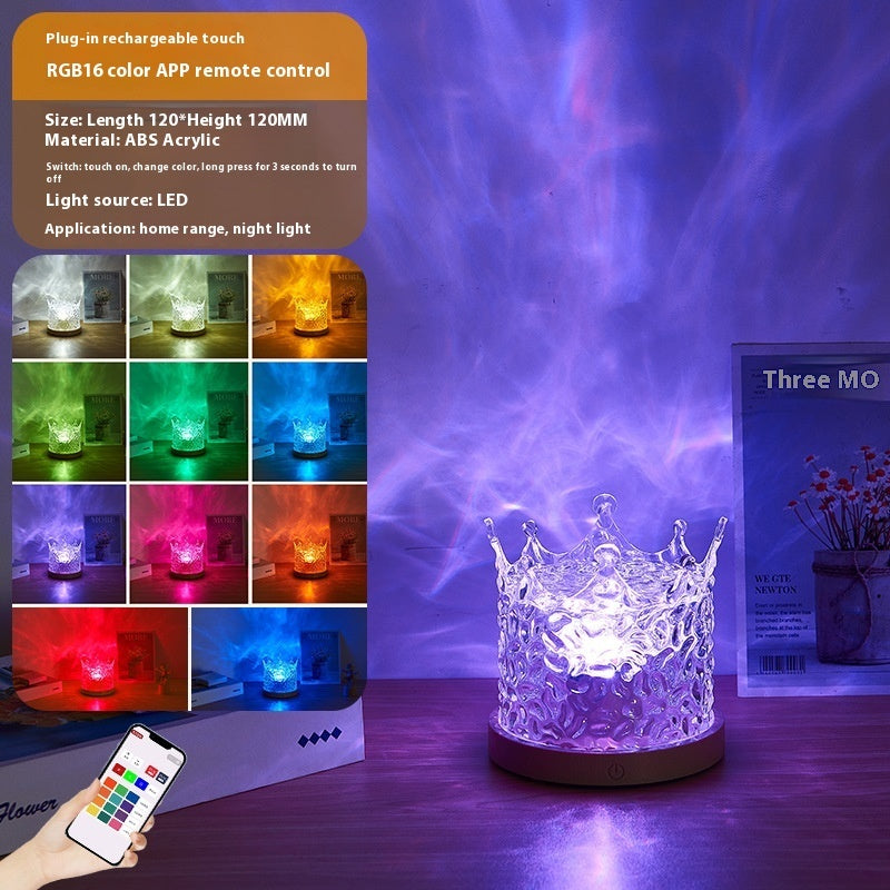 RippleLight Crystal: USB-Powered RGB Ambient Lamp with 16 Colors