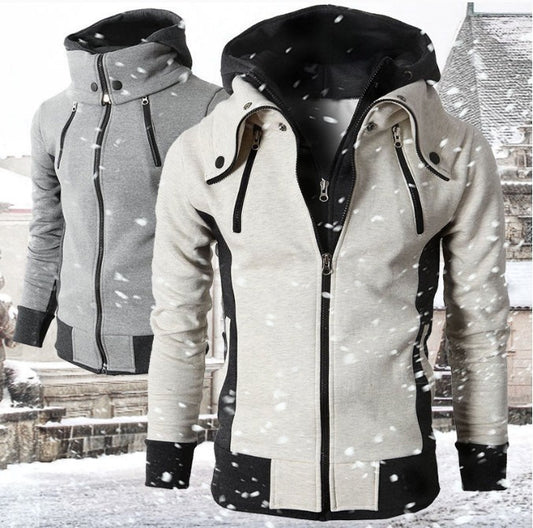 LayerFlex Men's 2-in-1 Zip-Up Hoodie – Sporty Style, Slim Fit Comfort