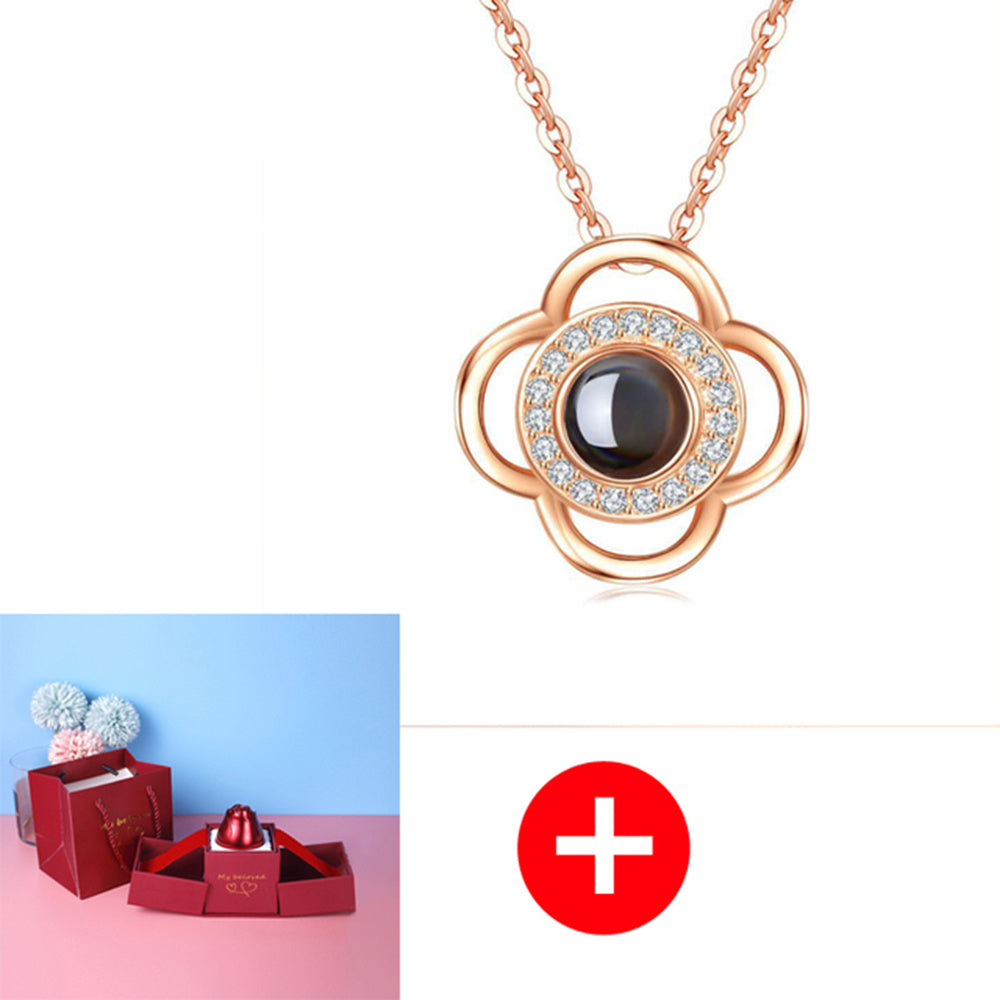 Eternal Rose Jewelry Gift Set: Valentine’s Day Necklace for Her- Best Wishes