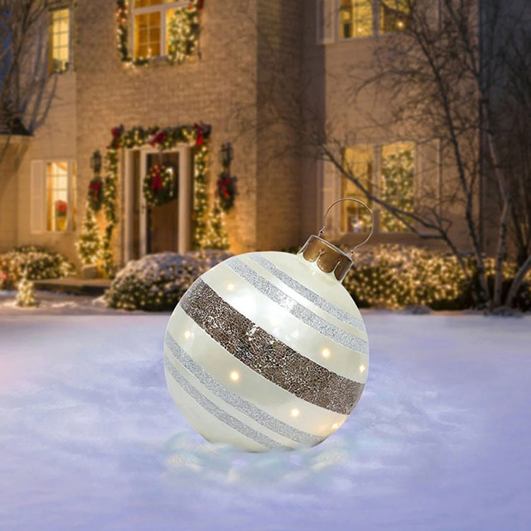 Jolly Giant: Inflatable Christmas Ornament Ball for Festive Cheer