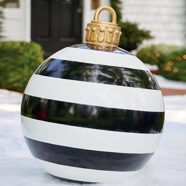 Jolly Giant: Inflatable Christmas Ornament Ball for Festive Cheer