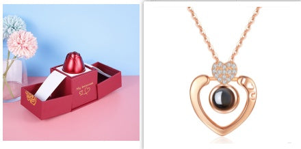 Eternal Rose Jewelry Gift Set: Valentine’s Day Necklace for Her- Best Wishes