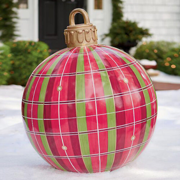 Jolly Giant: Inflatable Christmas Ornament Ball for Festive Cheer