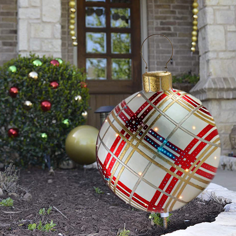 Jolly Giant: Inflatable Christmas Ornament Ball for Festive Cheer