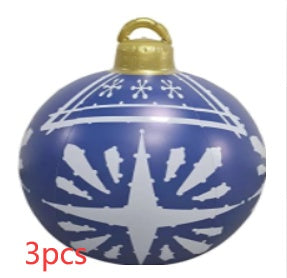 Jolly Giant: Inflatable Christmas Ornament Ball for Festive Cheer