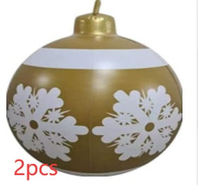 Jolly Giant: Inflatable Christmas Ornament Ball for Festive Cheer