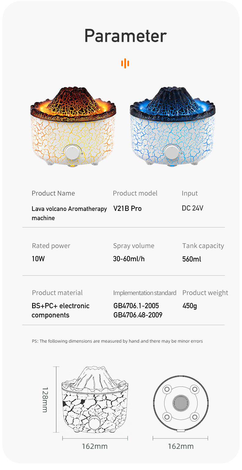 Volcano Humidifier: The Creative Volcano Aromatherapy Diffuser