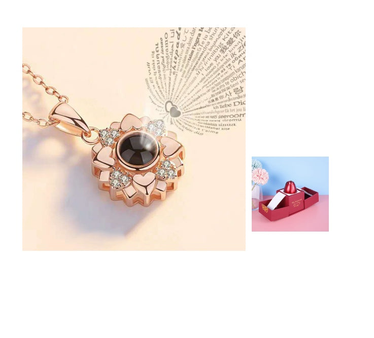 Eternal Rose Jewelry Gift Set: Valentine’s Day Necklace for Her- Best Wishes