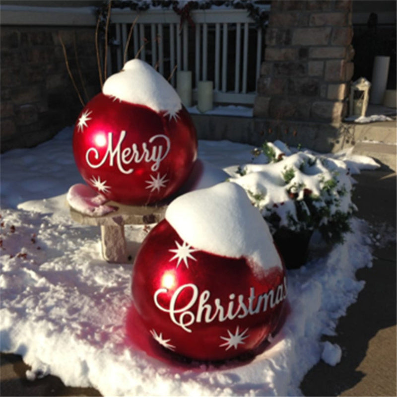 Jolly Giant: Inflatable Christmas Ornament Ball for Festive Cheer