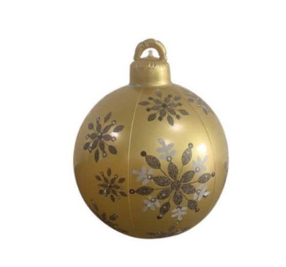 Jolly Giant: Inflatable Christmas Ornament Ball for Festive Cheer