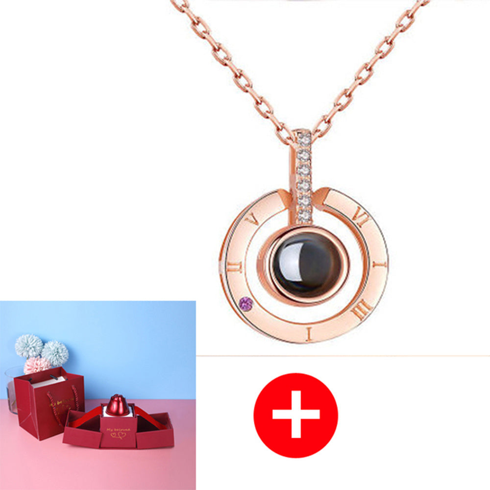 Eternal Rose Jewelry Gift Set: Valentine’s Day Necklace for Her- Best Wishes