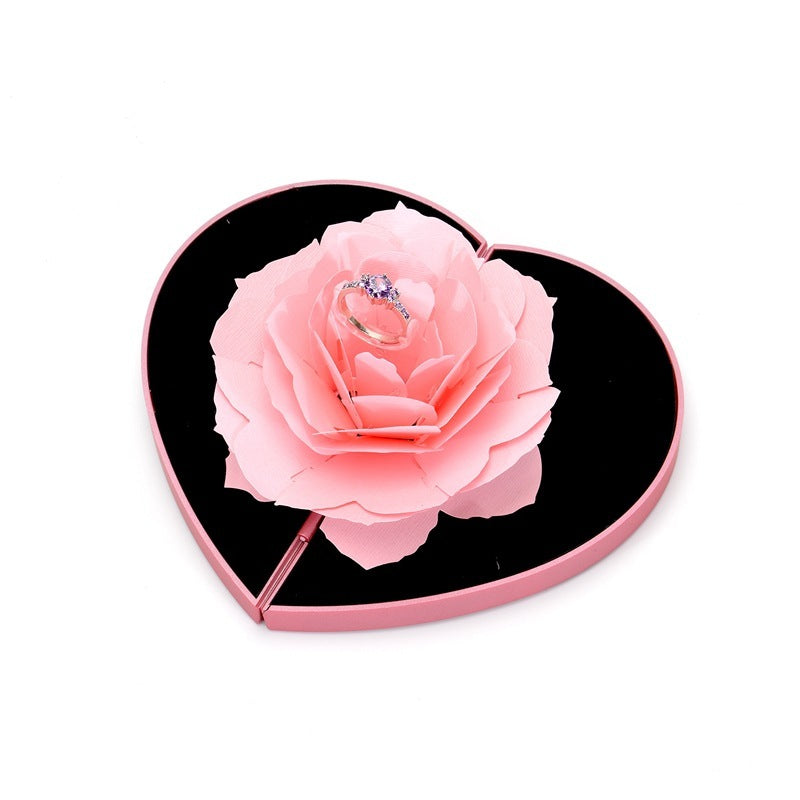 Eternal Bloom 3D Rotating Rose Heart Ring Box – The Perfect Valentine's Day Surprise!