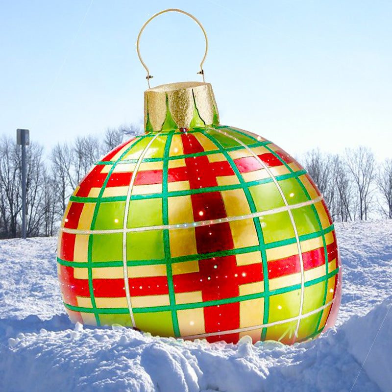 Jolly Giant: Inflatable Christmas Ornament Ball for Festive Cheer