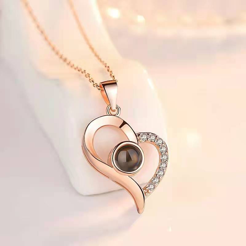 Eternal Rose Jewelry Gift Set: Valentine’s Day Necklace for Her- Best Wishes
