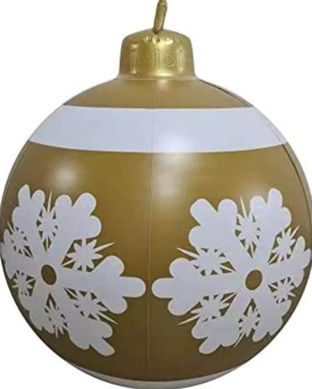 Jolly Giant: Inflatable Christmas Ornament Ball for Festive Cheer