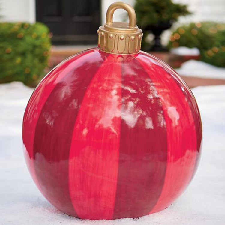 Jolly Giant: Inflatable Christmas Ornament Ball for Festive Cheer