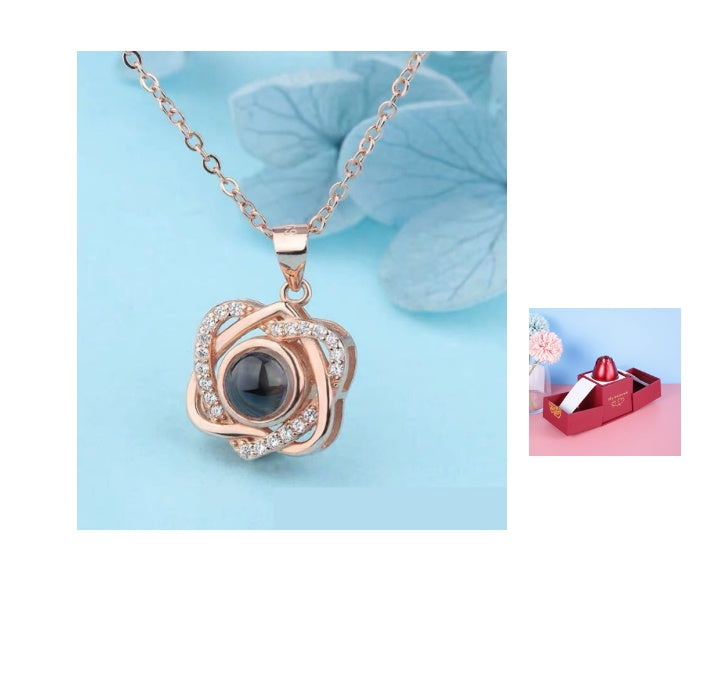 Eternal Rose Jewelry Gift Set: Valentine’s Day Necklace for Her- Best Wishes