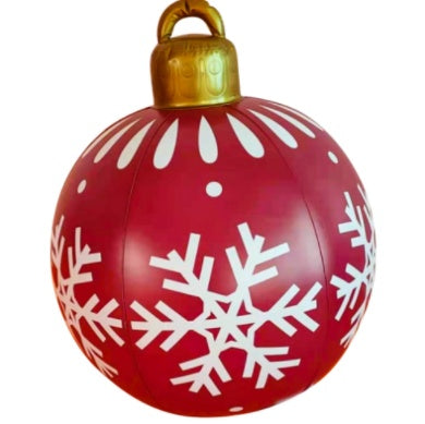 Jolly Giant: Inflatable Christmas Ornament Ball for Festive Cheer