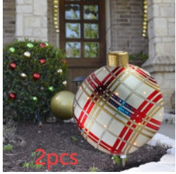 Jolly Giant: Inflatable Christmas Ornament Ball for Festive Cheer