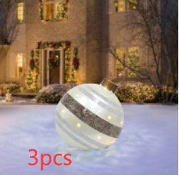 Jolly Giant: Inflatable Christmas Ornament Ball for Festive Cheer