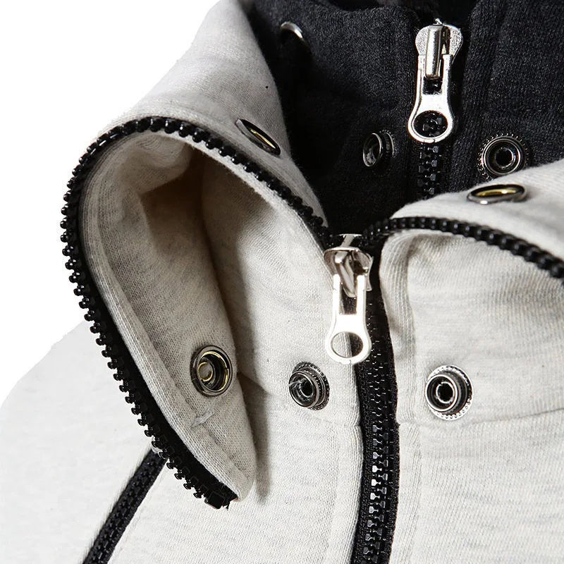 LayerFlex Men's 2-in-1 Zip-Up Hoodie – Sporty Style, Slim Fit Comfort