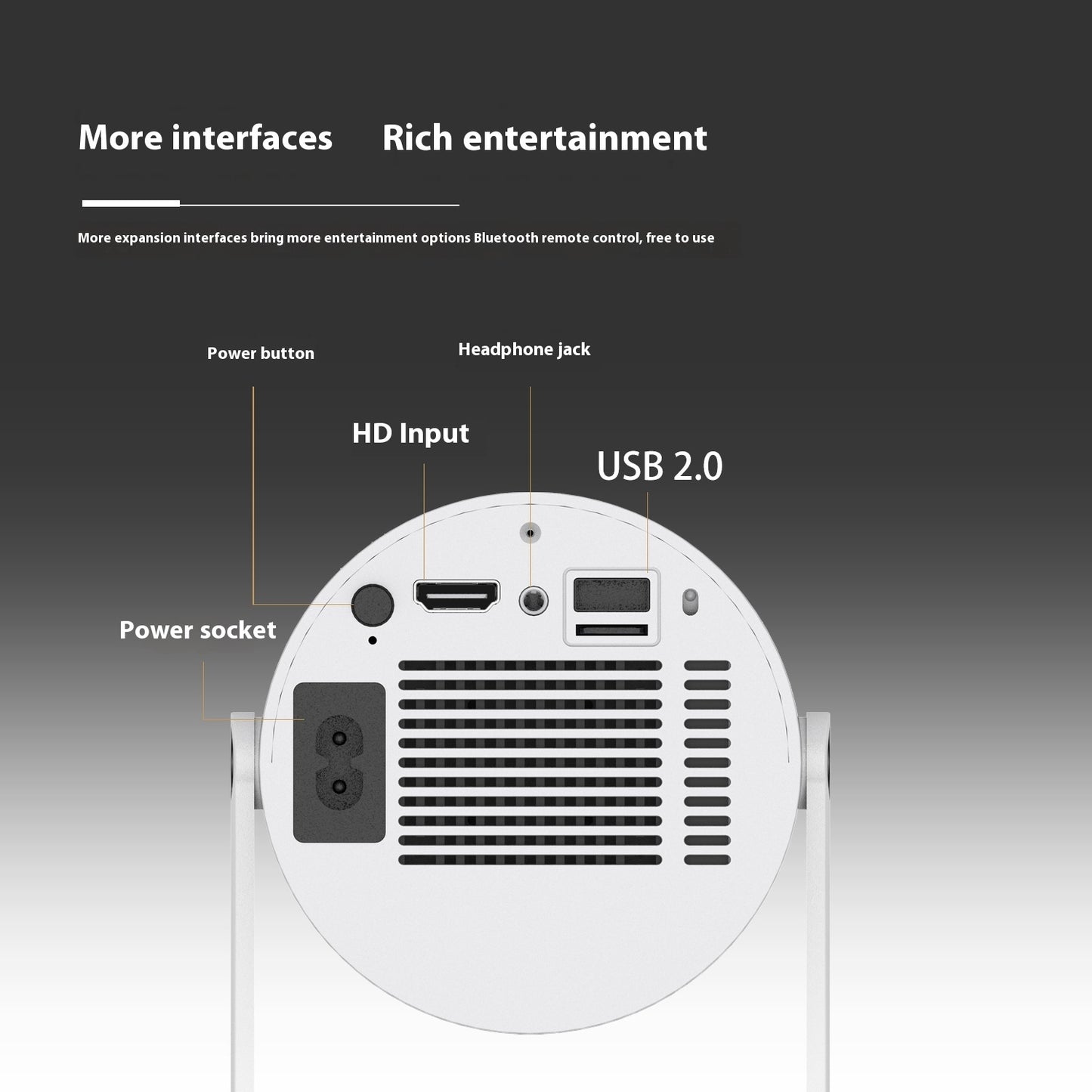 HomeVision 180°: Compact Auto-Focus Projector for Immersive Home Entertainment