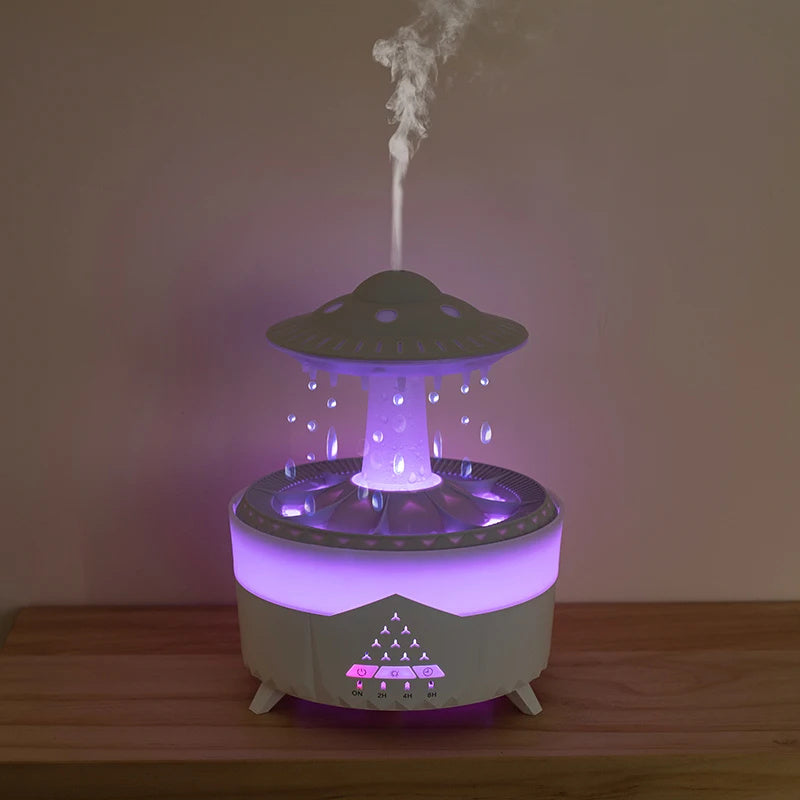 AeroDrop: UFO Raindrop Humidifier & Aroma Diffuser