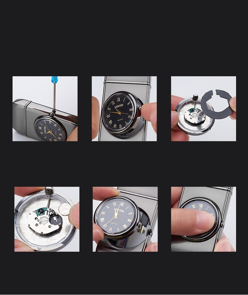 FlameFusion Watch: LED Timepiece & Lighter in One