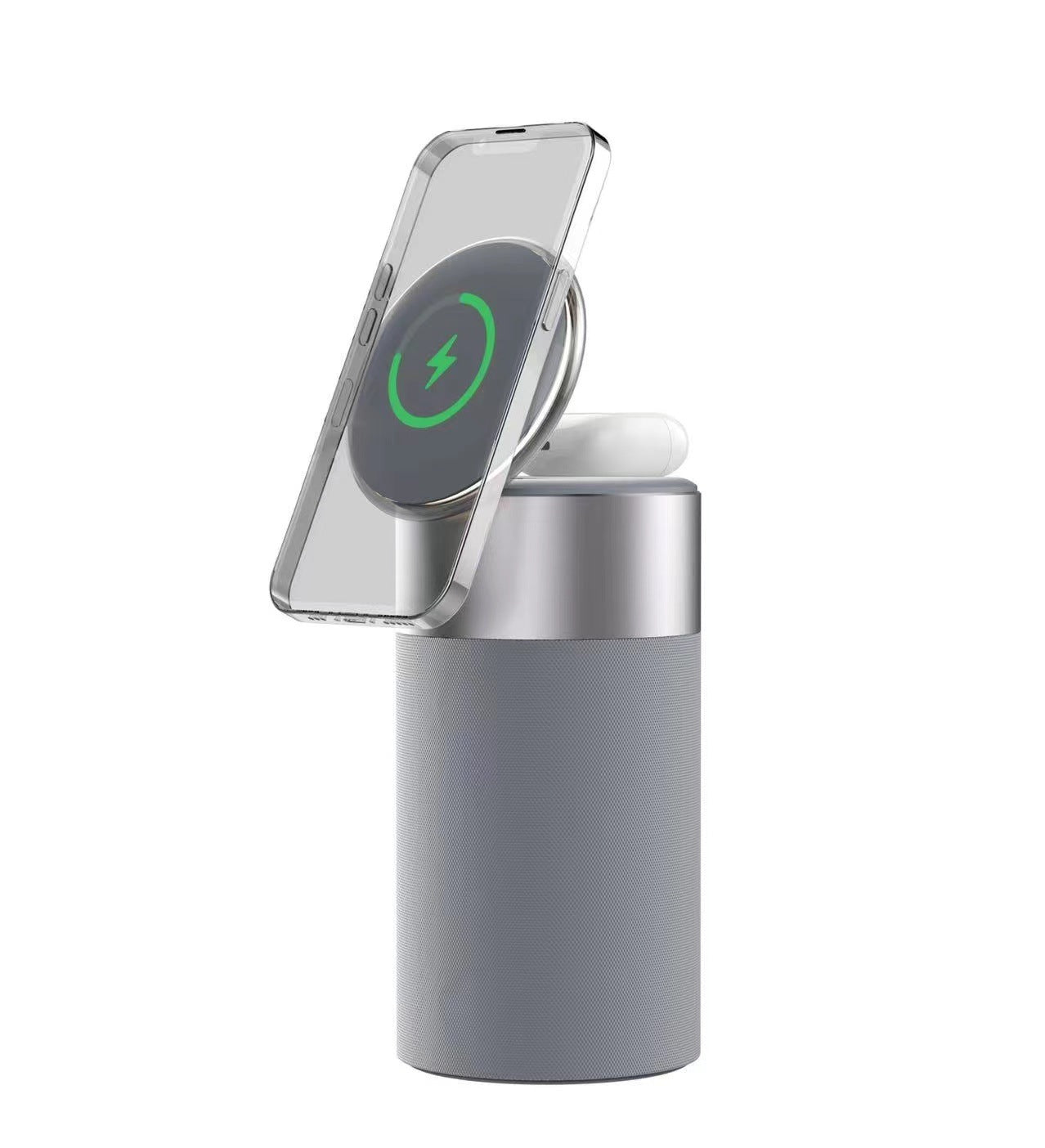 All-in-One PowerHub: Wireless Charger, Bluetooth Speaker & Touch Lamp for iPhone & AirPods