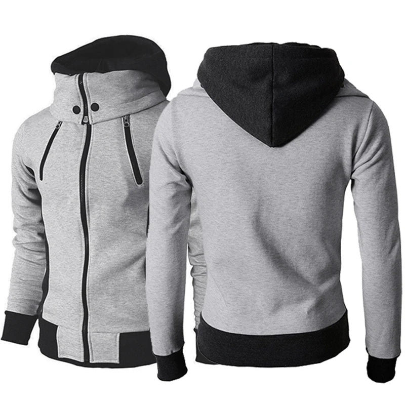 LayerFlex Men's 2-in-1 Zip-Up Hoodie – Sporty Style, Slim Fit Comfort