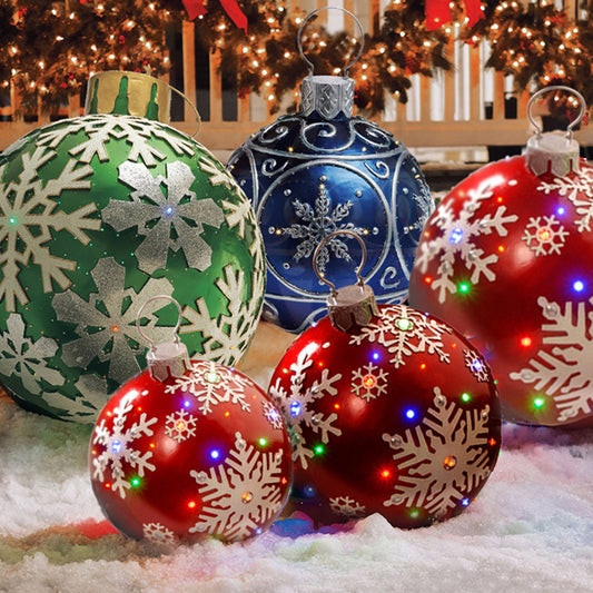 Jolly Giant: Inflatable Christmas Ornament Ball for Festive Cheer