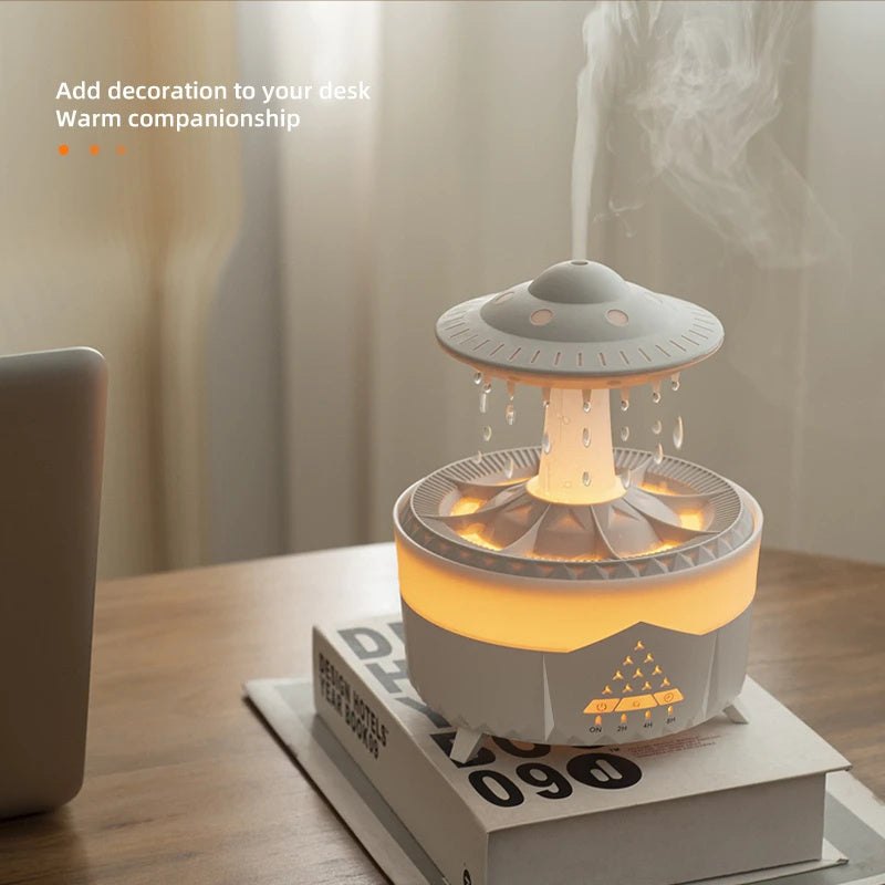 AeroDrop: UFO Raindrop Humidifier & Aroma Diffuser