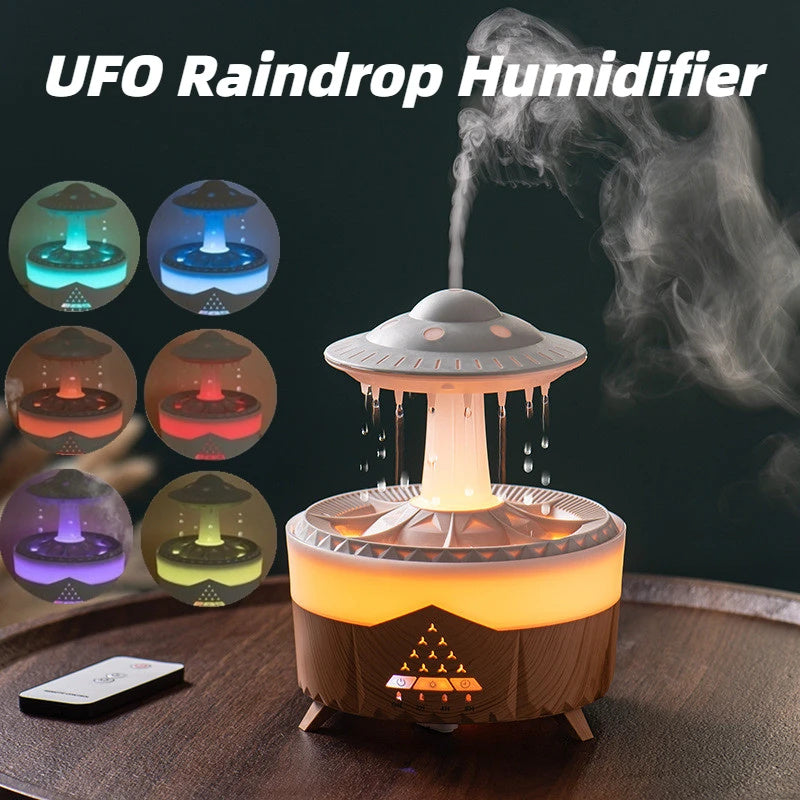AeroDrop: UFO Raindrop Humidifier & Aroma Diffuser